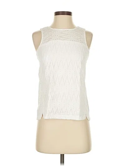 Pre-owned Jcrew Sleeveless Blouse In White