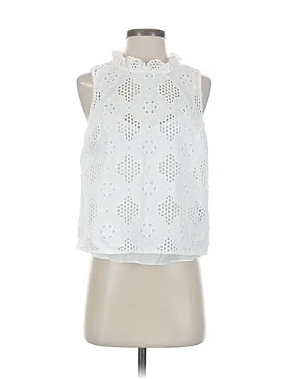 Pre-owned Jcrew Sleeveless Blouse In White