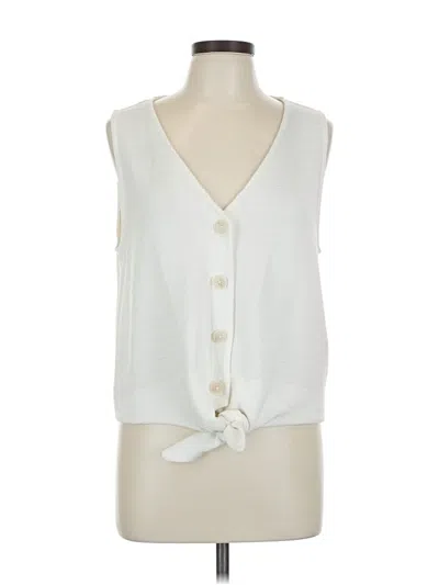 Pre-owned Jcrew Sleeveless Blouse In White