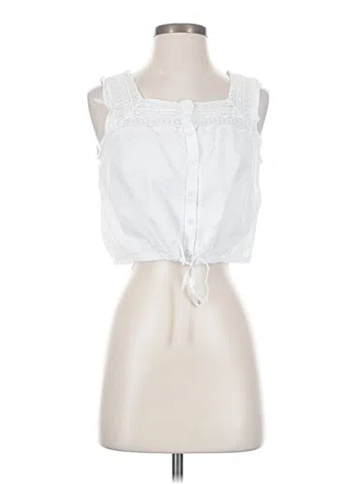 Pre-owned Jcrew Sleeveless Blouse In White