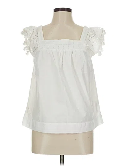 Pre-owned Jcrew Sleeveless Blouse In White