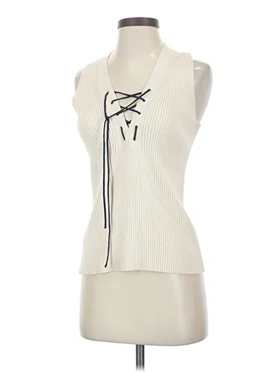 Pre-owned Jcrew Sleeveless Blouse In White