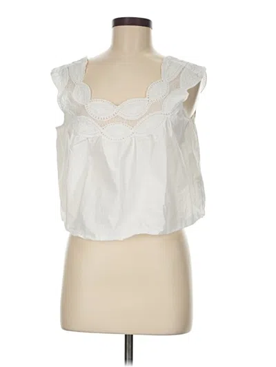 Pre-owned Jcrew Sleeveless Blouse In White