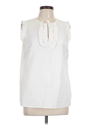 Pre-owned Jcrew Sleeveless Blouse In White