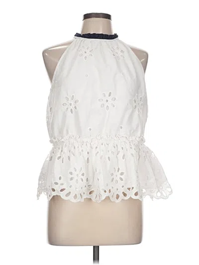 Pre-owned Jcrew Sleeveless Blouse In White