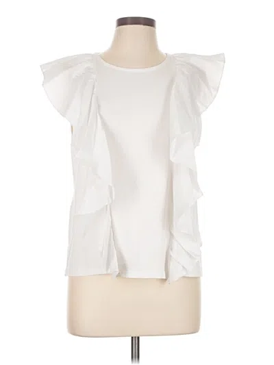 Pre-owned Jcrew Sleeveless Blouse In White