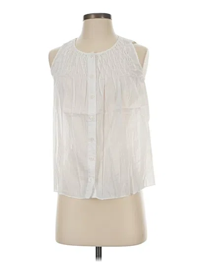 Pre-owned Jcrew Sleeveless Blouse In White