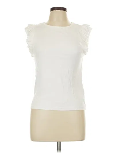 Pre-owned Jcrew Sleeveless Blouse In White