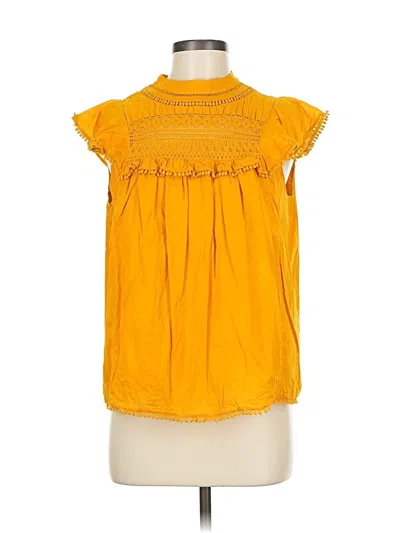 Pre-owned Jcrew Sleeveless Blouse In Yellow