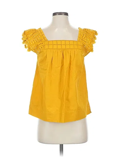 Pre-owned Jcrew Sleeveless Blouse In Yellow