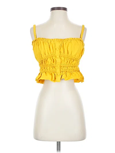 Pre-owned Jcrew Sleeveless Blouse In Yellow