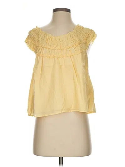 Pre-owned Jcrew Sleeveless Blouse In Yellow