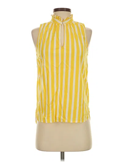 Pre-owned Jcrew Sleeveless Blouse In Yellow