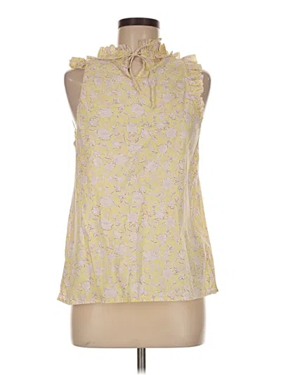 Pre-owned Jcrew Sleeveless Blouse In Yellow