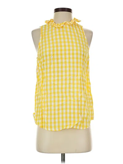 Pre-owned Jcrew Sleeveless Blouse In Yellow