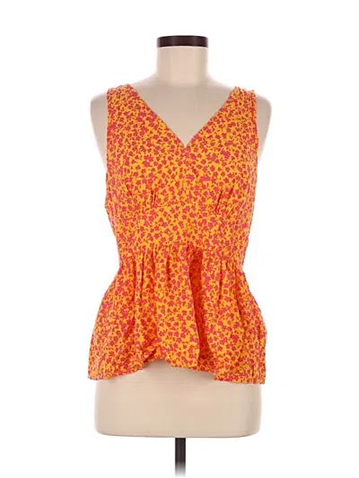 Pre-owned Jcrew Sleeveless Blouse In Yellow