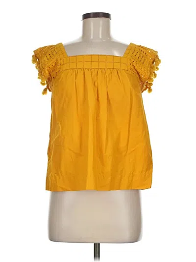 Pre-owned Jcrew Sleeveless Blouse In Yellow
