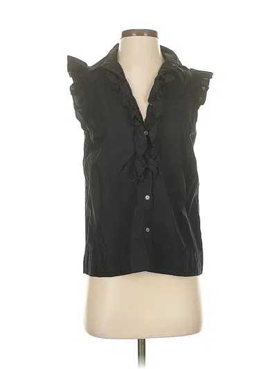 Pre-owned Jcrew Sleeveless Button Down Shirt In Black