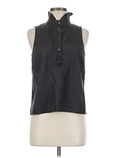 Pre-owned Jcrew Sleeveless Button Down Shirt In Black