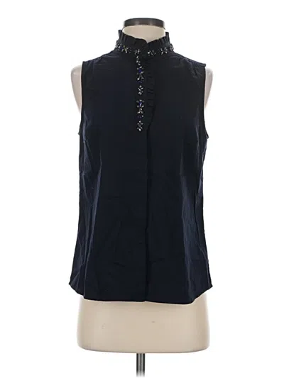 Pre-owned Jcrew Sleeveless Button Down Shirt In Blue