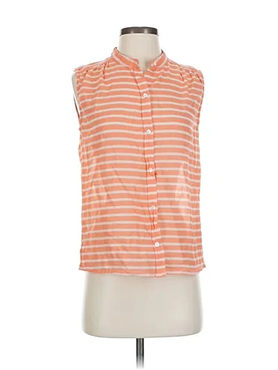 Pre-owned Jcrew Sleeveless Button Down Shirt In Orange