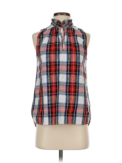 Pre-owned Jcrew Sleeveless Button Down Shirt In Red