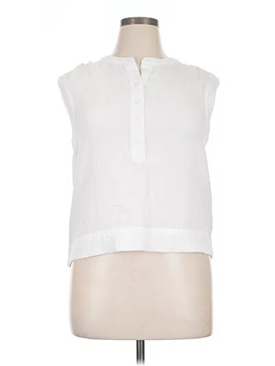 Pre-owned Jcrew Sleeveless Button Down Shirt In White