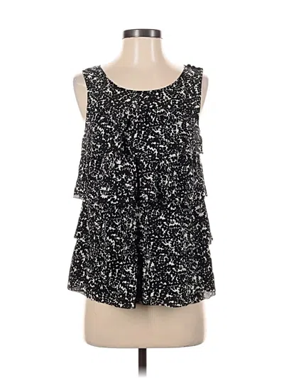 Pre-owned Jcrew Sleeveless Silk Top Black Halter Neckline Tops