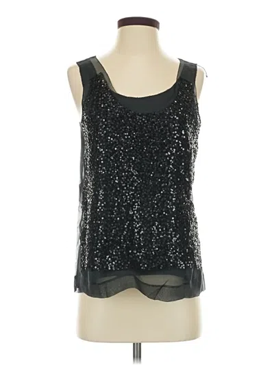 Pre-owned Jcrew Sleeveless Silk Top Black Scoop Neck Tops