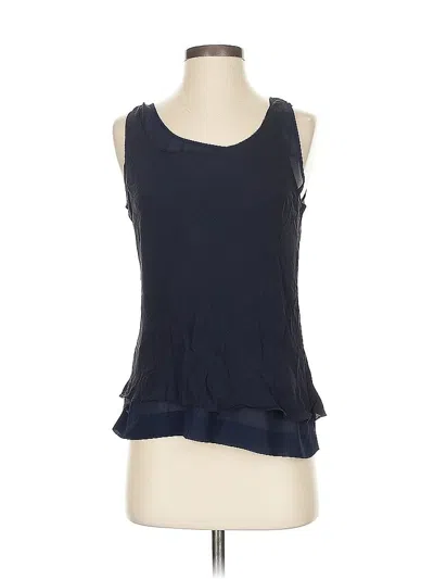 Pre-owned Jcrew Sleeveless Silk Top Blue Halter Neckline Tops