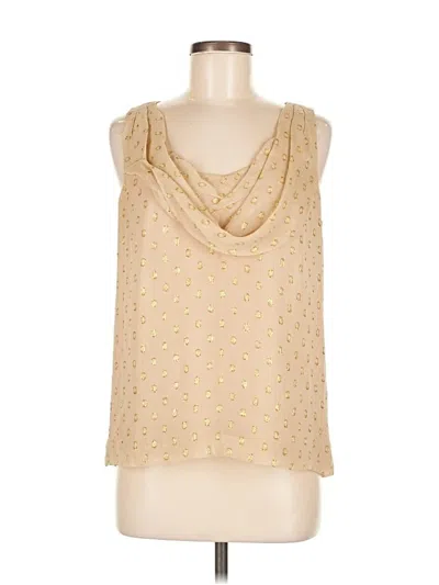 Pre-owned Jcrew Sleeveless Silk Top Gold Cowl Neck Tops