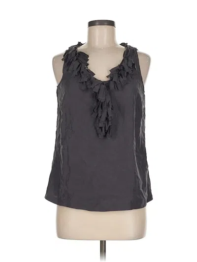 Pre-owned Jcrew Sleeveless Silk Top Gray Halter Neckline Tops