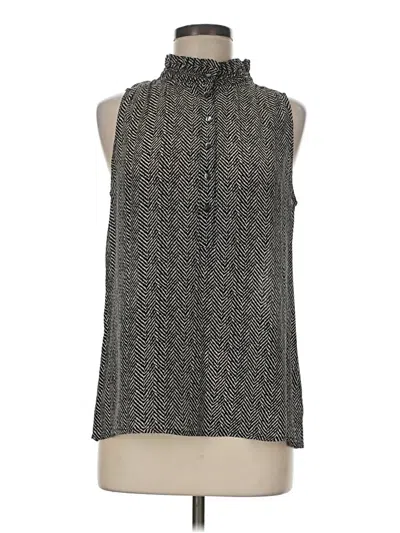 Pre-owned Jcrew Sleeveless Silk Top Gray High Neck Tops