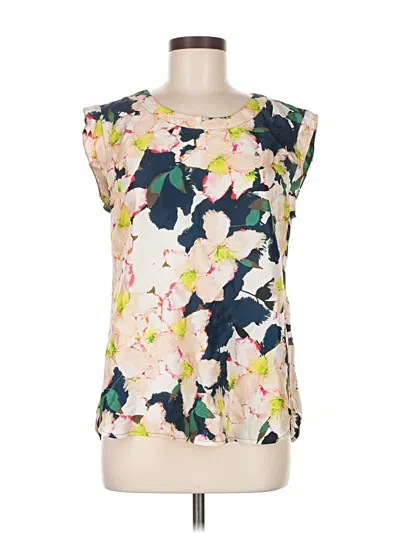 Pre-owned Jcrew Sleeveless Silk Top Ivory Boatneck Tops In White