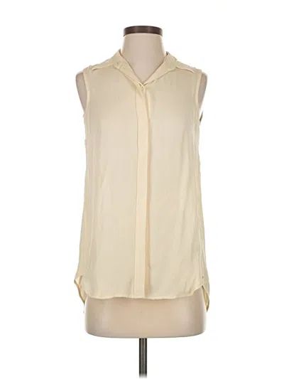 Pre-owned Jcrew Sleeveless Silk Top Ivory Cowl Neck Tops In White