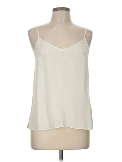 Pre-owned Jcrew Sleeveless Silk Top Ivory Halter Neckline Tops In White