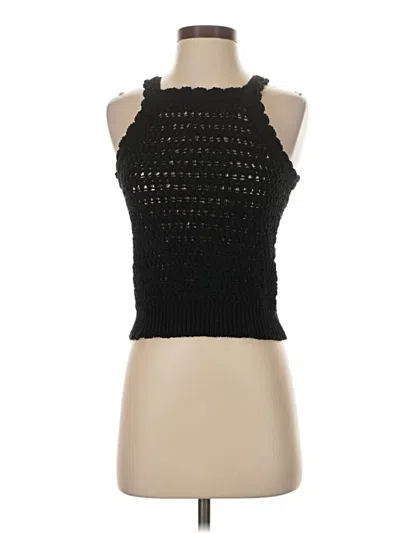 Pre-owned Jcrew Sleeveless Top Black Halter Neckline Tops