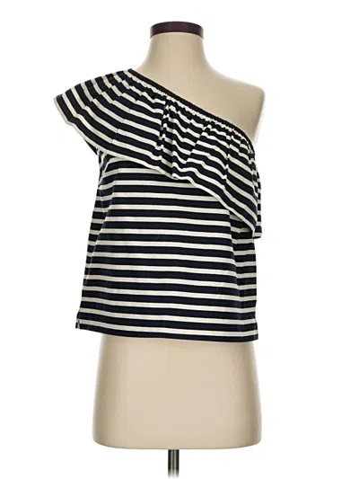 Pre-owned Jcrew Sleeveless Top Black One Shoulder Neckline Tops
