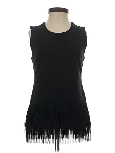 Pre-owned Jcrew Sleeveless Top Black Scoop Neck Tops