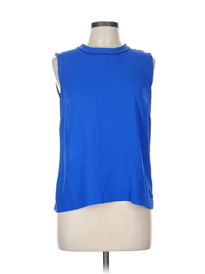 Pre-owned Jcrew Sleeveless Top Blue Halter Neckline Tops