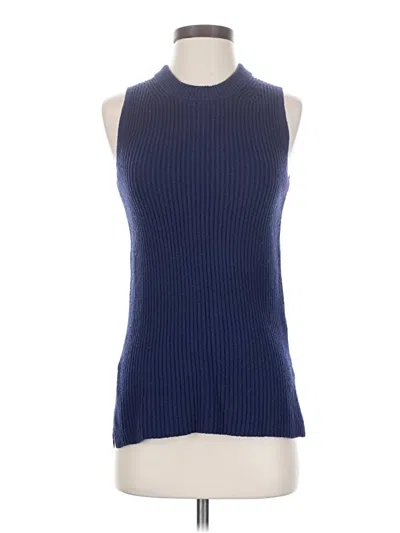Pre-owned Jcrew Sleeveless Top Blue Halter Neckline Tops