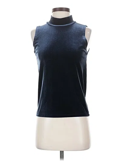 Pre-owned Jcrew Sleeveless Top Blue High Neck Tops