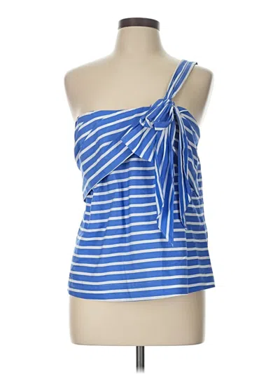 Jcrew Sleeveless Top Blue One Shoulder Neckline Tops