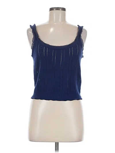 Pre-owned Jcrew Sleeveless Top Blue Sweetheart Neckline Tops