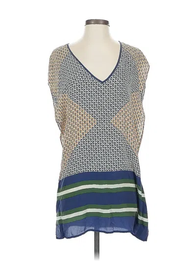 Pre-owned Jcrew Sleeveless Top Blue V Neck Tops
