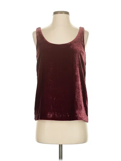 Pre-owned Jcrew Sleeveless Top Burgundy Scoop Neck Tops