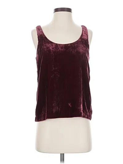 Pre-owned Jcrew Sleeveless Top Burgundy Scoop Neck Tops