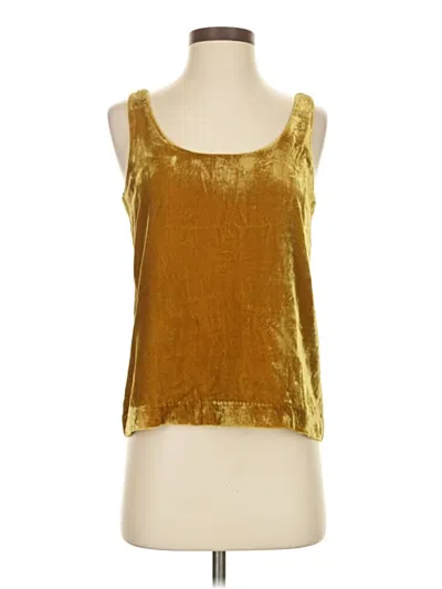 Pre-owned Jcrew Sleeveless Top Gold Scoop Neck Tops