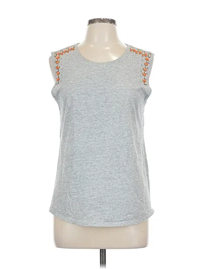 Pre-owned Jcrew Sleeveless Top Gray Keyhole Neckline Tops