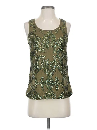 Jcrew Sleeveless Top Green Halter Neckline Tops